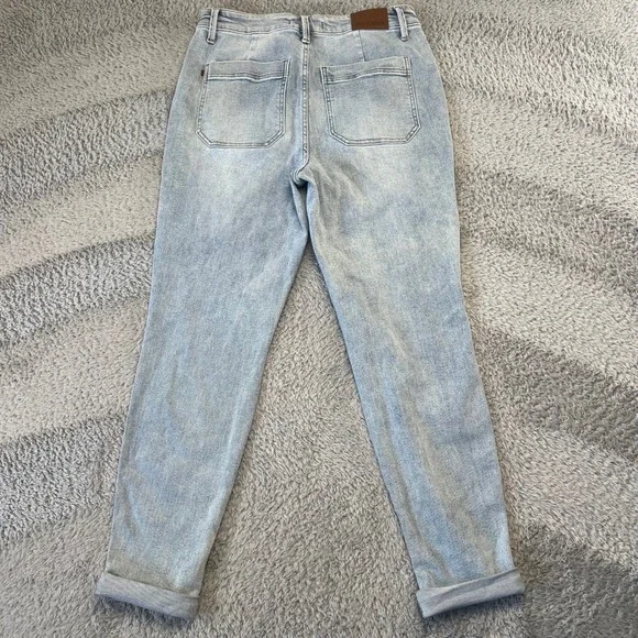 Judy Blue Light Wash Drawstring Jogger Stretch Jeans Womens 11 30 JB888691LT - Picture 2 of 7